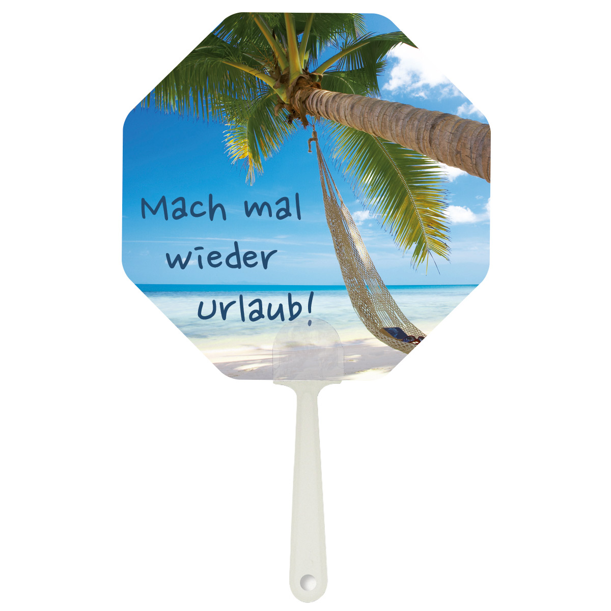Handfächer mit Griff "Stopschild"