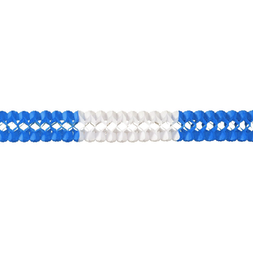 Seidenpapiergirlanden blau-weiß