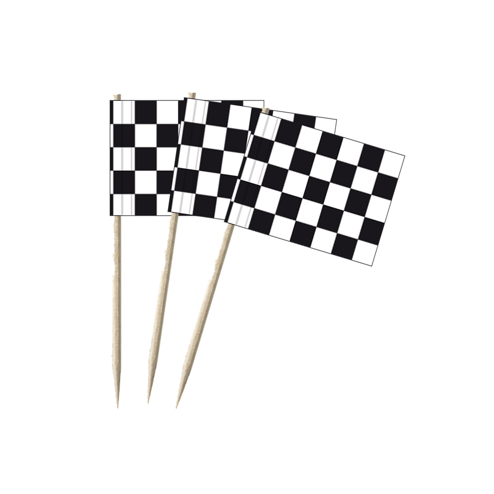 Minifahnen Dekopicker / Käsepicker Zielflagge