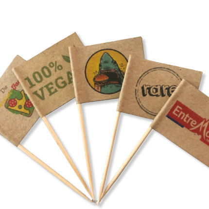 Minifahnen Recyclingpapier/Kraftpapier