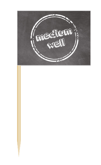 Minifahnen Dekopicker / BBQ Flags medium well