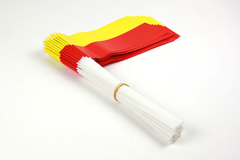Papierfahnen gelb/rot