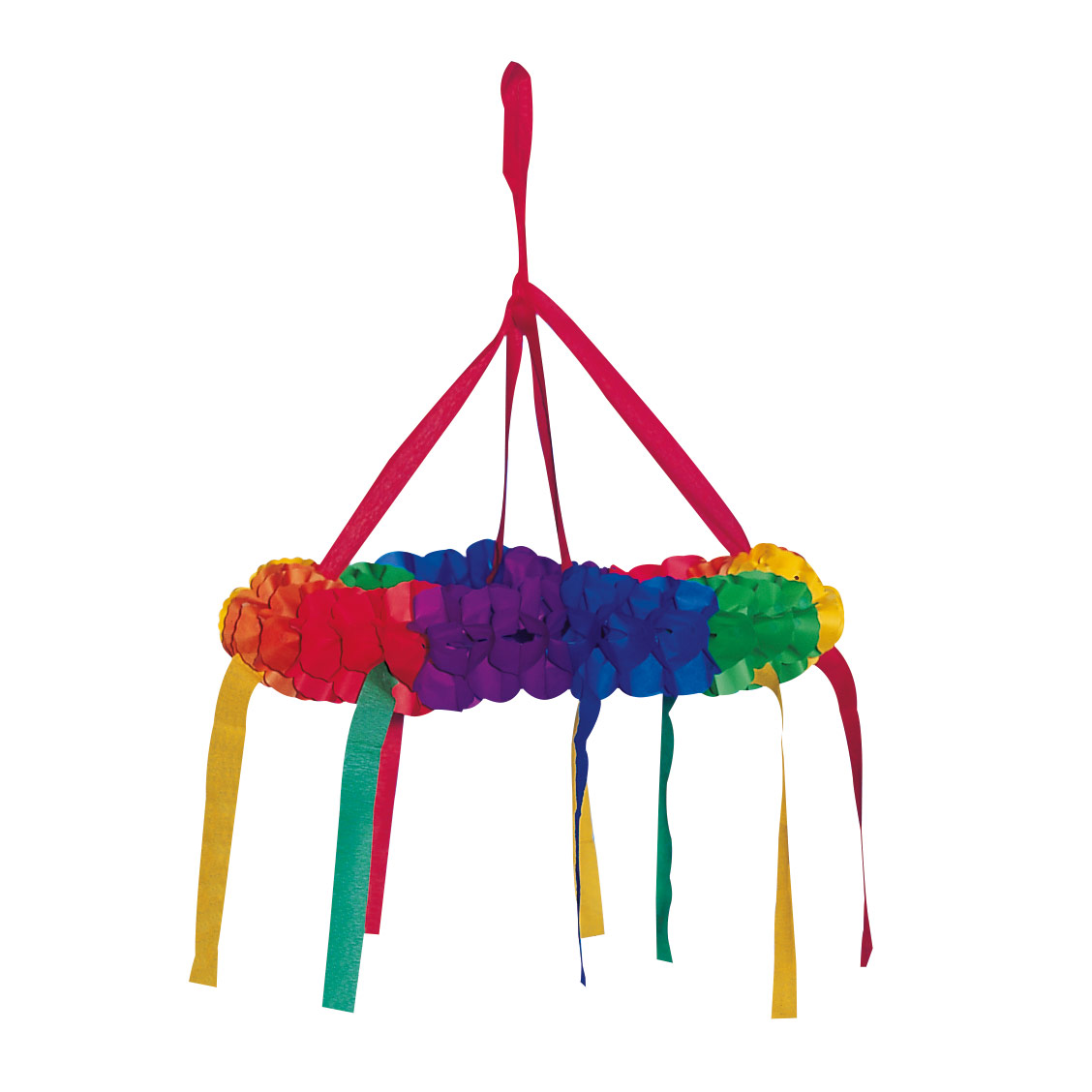 Seidenpapierkranz Regenbogen