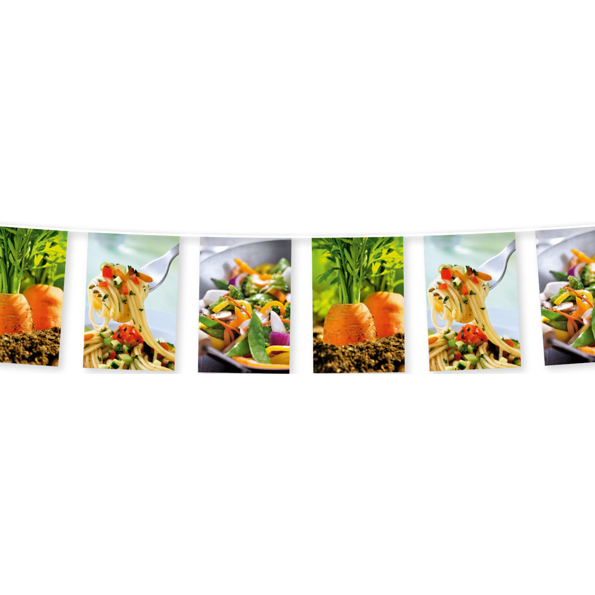 Fahnenketten 15x21 cm (300g/m2) opak