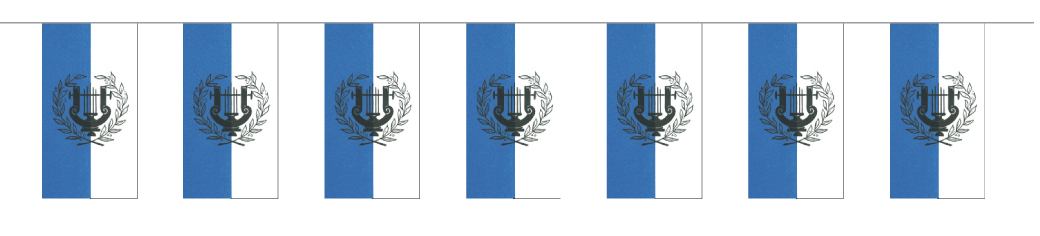 Fahnenketten Lyra blau/weiß