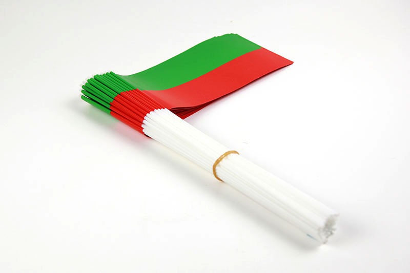 Papierfahnen grün/rot