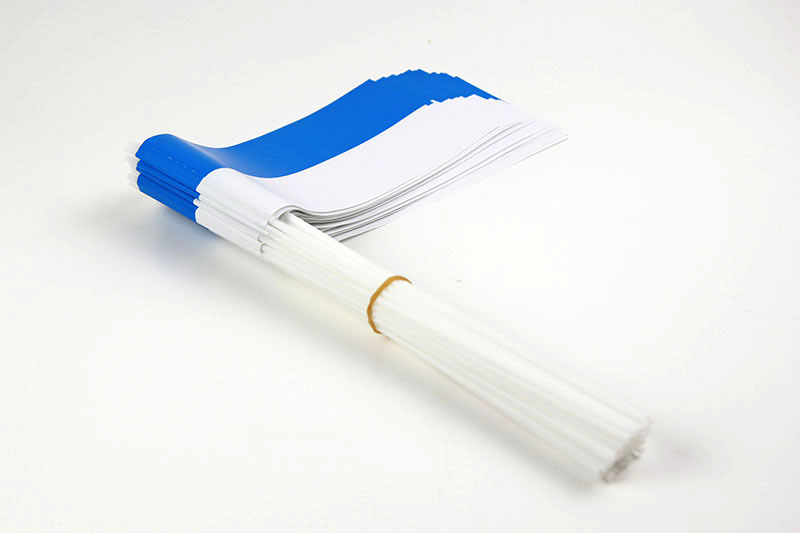Papierfahnen blau/weiß