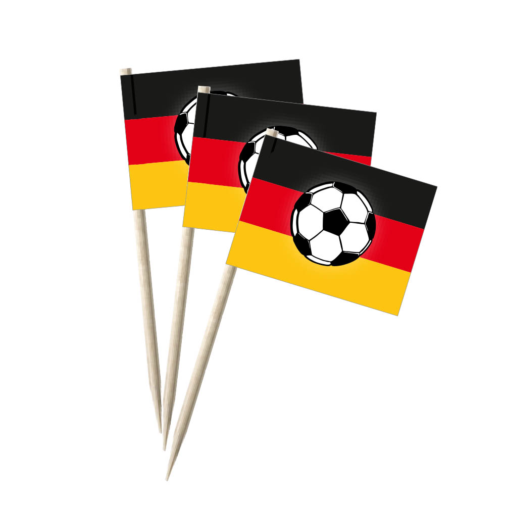 Minifahnen Dekopicker / Käsepicker Deutschland Fußball