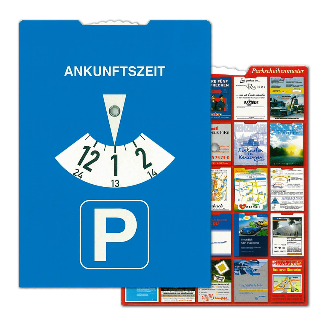 Parkscheiben aus Karton gem. deutscher StVO