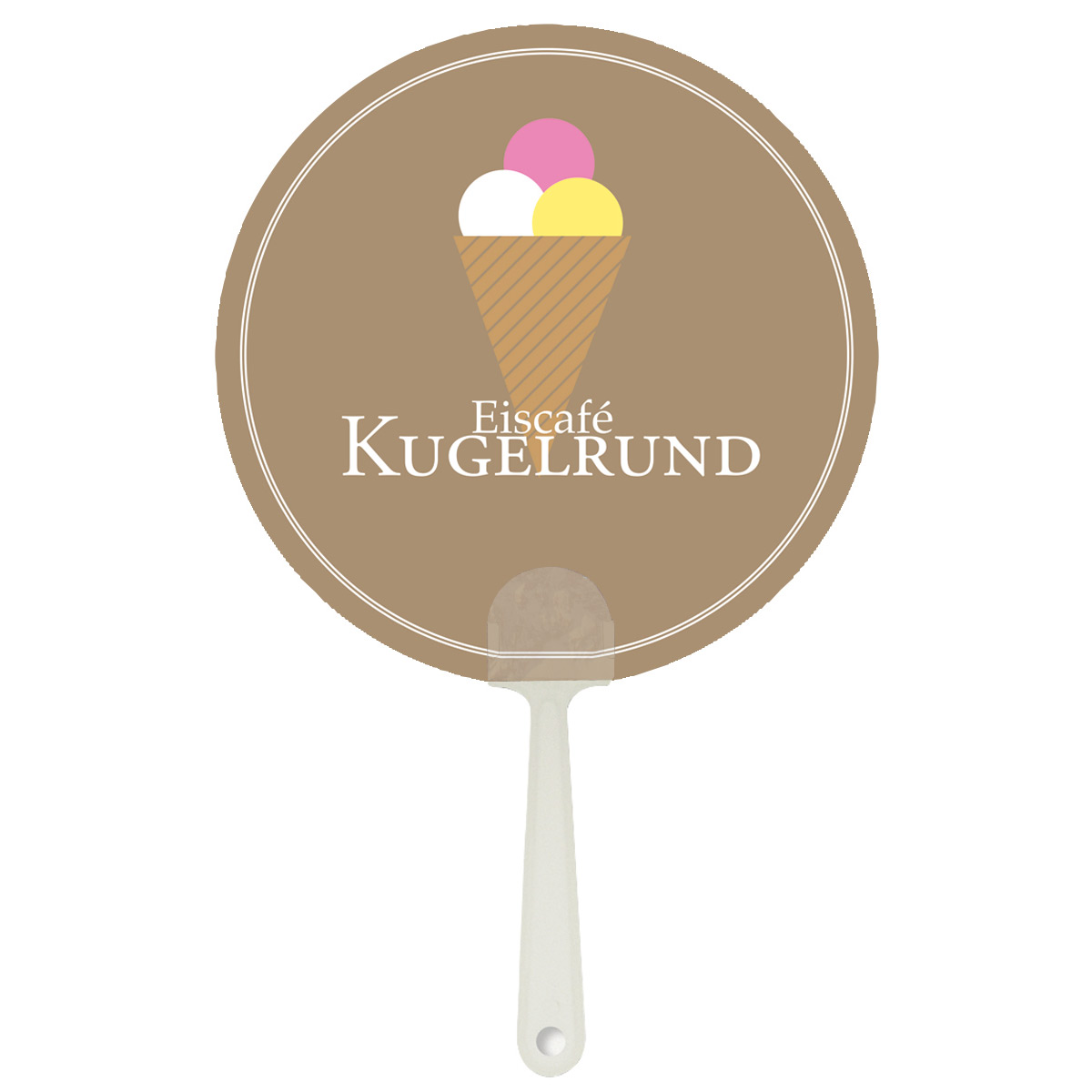 Handfächer mit Griff "Kreis"