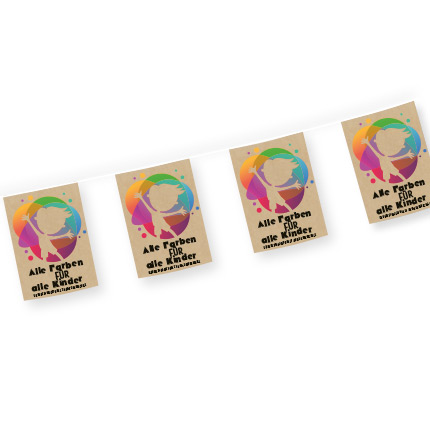 Fahnenketten Recyclingpapier/Kraftpapier