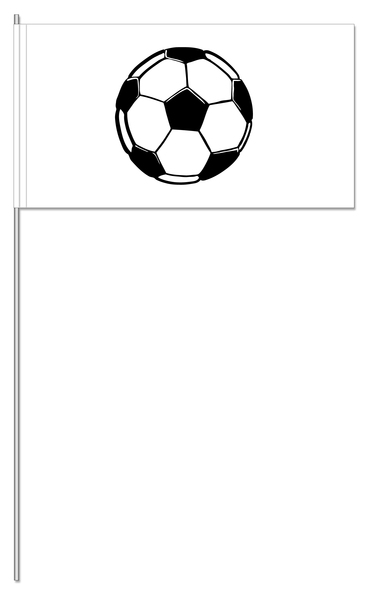 Papierfahnen Fußball weiß