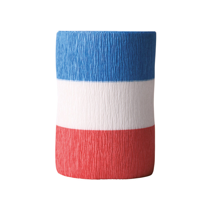 Dekokrepp blau/weiß/rot