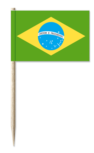 Minifahnen Dekopicker / Käsepicker Brasilien