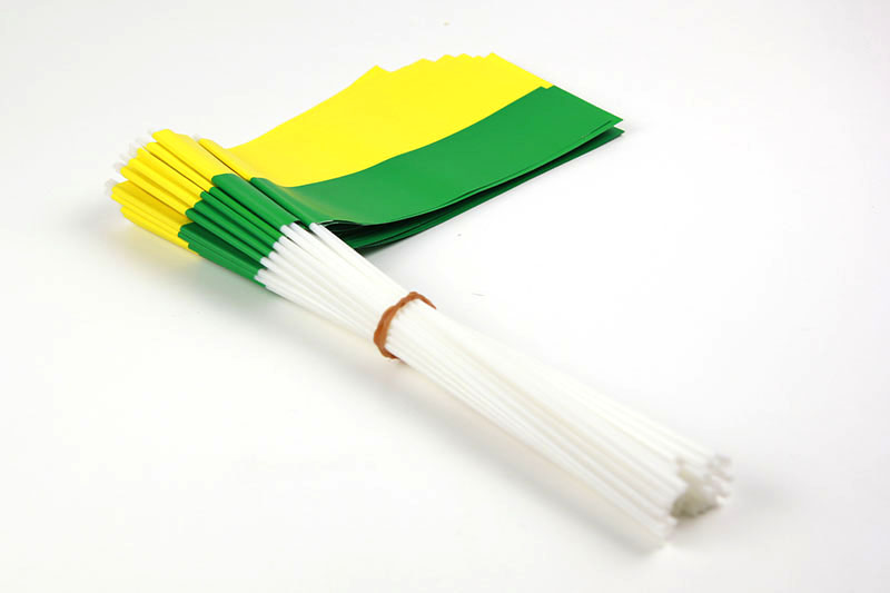 Papierfahnen gelb/grün