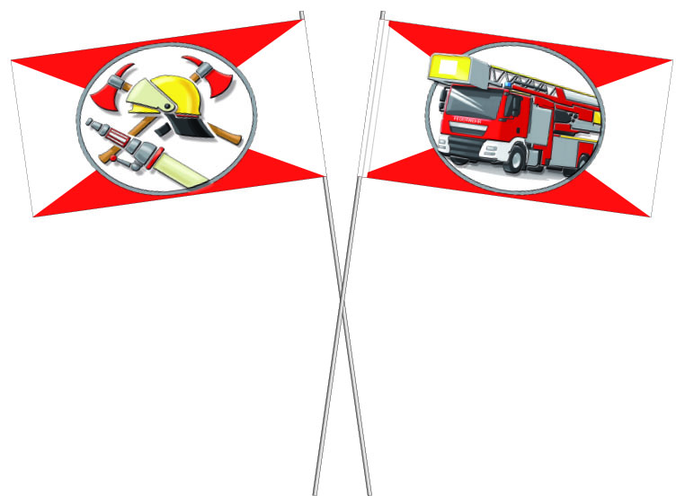 Papierfahnen Feuerwehr