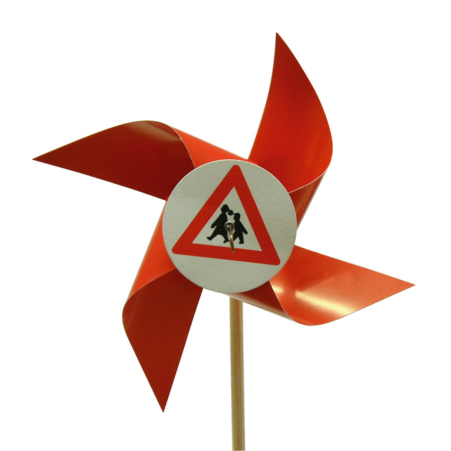 Kartonwindmühlen, 4-flügelig