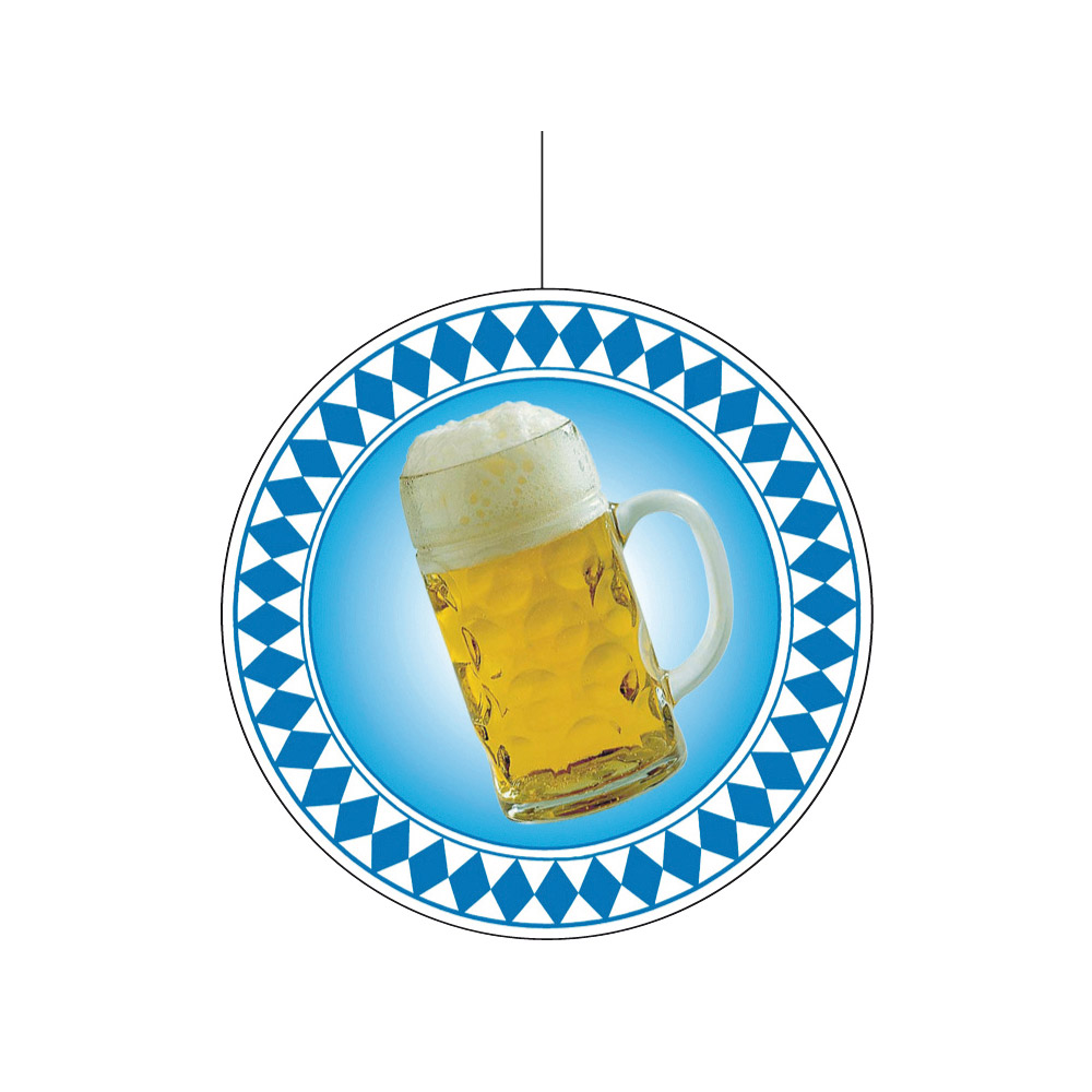 Deckenhänger "Bierkrug im Rautenkreis"