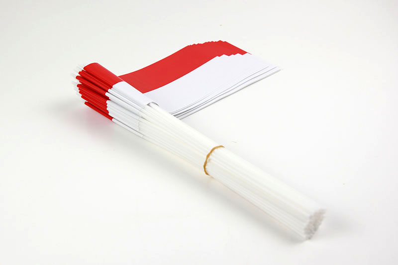 Papierfahnen rot/weiß