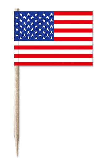 Minifahnen Dekopicker / Käsepicker USA