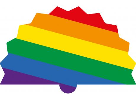 Plano Handfächer Regenbogen